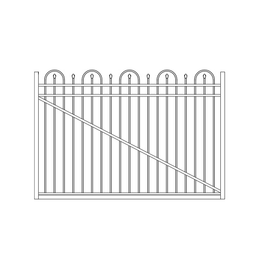 CAD Drawings BIM Models Alumi-Guard Swing Gates - Newcastle